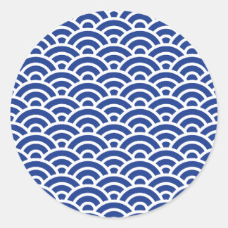 Sticker Rond KONJYO 202 Seigaiha Waves - Energetic Ver.