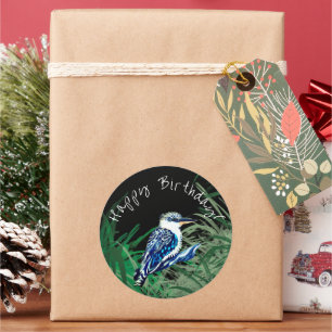 Sticker Rond Kookaburra joyeux anniversaire