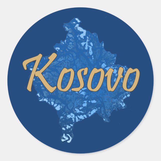 Sticker Rond Kosovo (Devant)