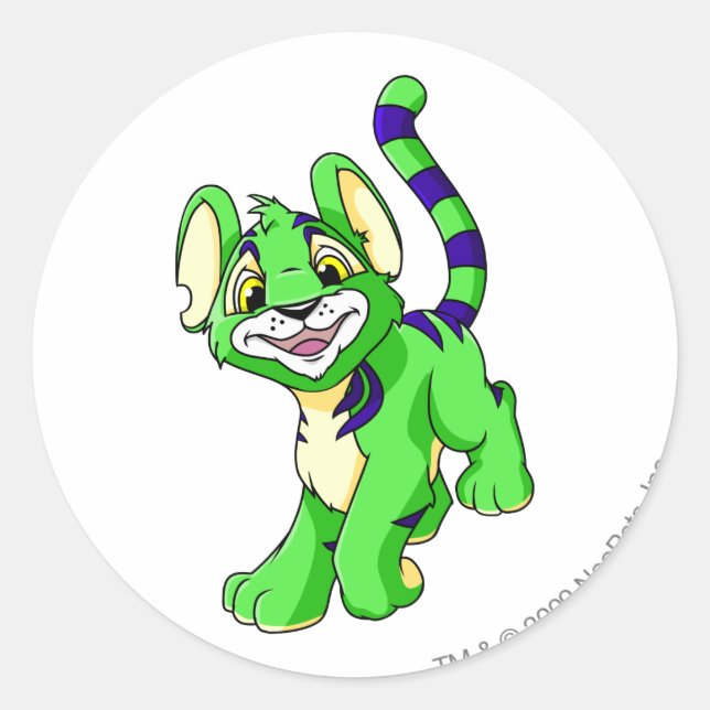 Sticker Rond Kougra Green (Devant)