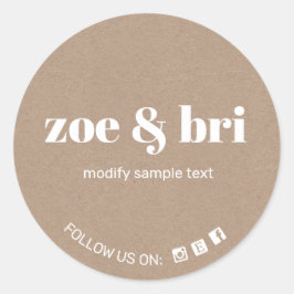 Sticker Rond Kraft Ajouter votre logo