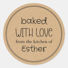 Sticker Rond Kraft cuit avec amour