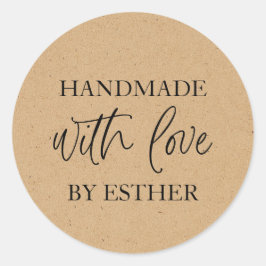 Sticker Rond Kraft Made with Love
