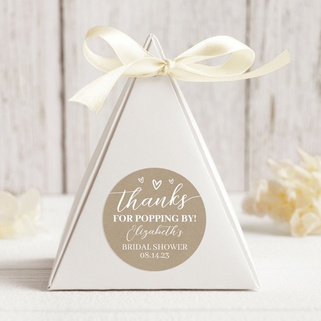 Sticker Rond Kraft Merci d'être venu à la réception de mariage  (Créateur téléchargé)