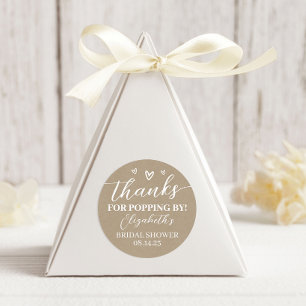 Sticker Rond Kraft Merci pour Popping By Fête des mariées Popco