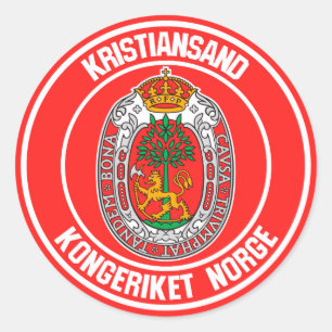 Sticker Rond Kristiansand et Emblème rond