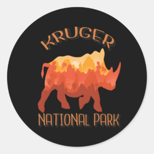 Sticker Rond Kruger Rhino Afrique du Sud Big Five National Park