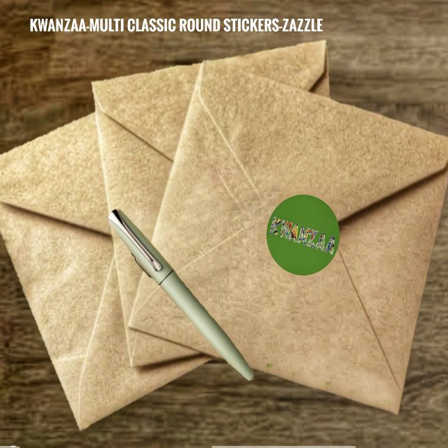 Sticker Rond Kwanzaa-Multi (Créateur téléchargé)
