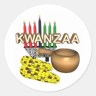 Sticker Rond Kwanzaa Objectif vacances