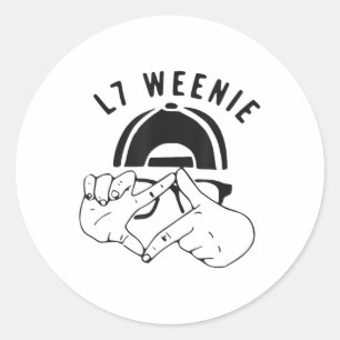 Sticker Rond L7 Weenie Funny Jeunes Enfants Garçons Baseball _1