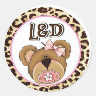 Sticker Rond l & d infirmière - main-d'oeuvre et prestation