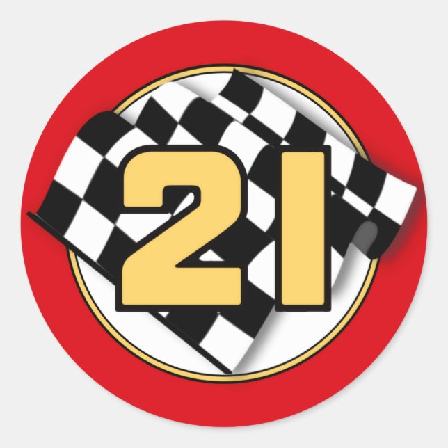 Sticker Rond La 21 Voiture (Devant)
