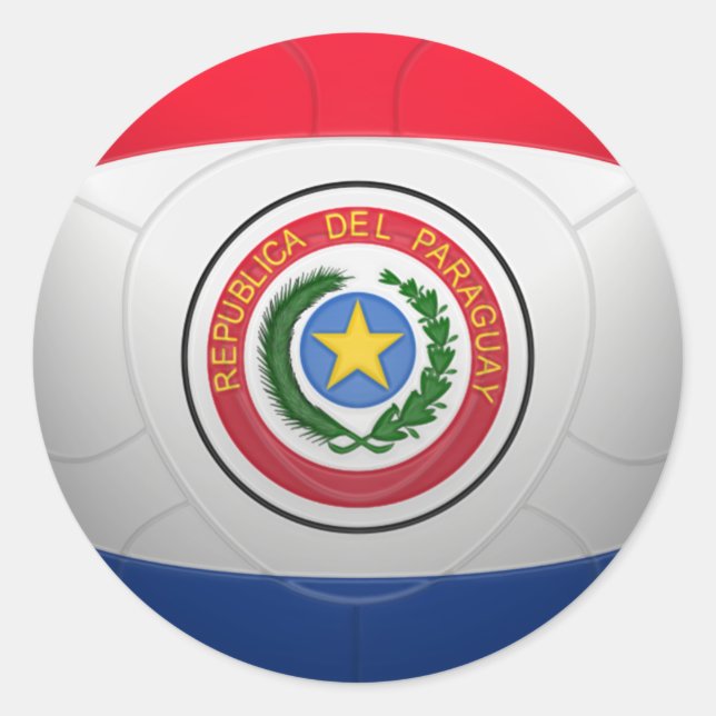 Sticker Rond La Albirroja - Paraguay Football (Devant)