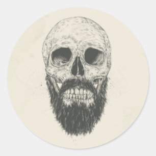 Sticker Rond La barbe n'est pas morte