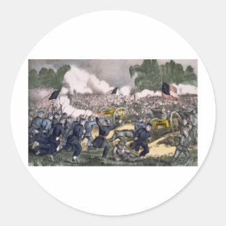 Sticker Rond La bataille de Gettysburg, Pa. 3 juillet. 1863