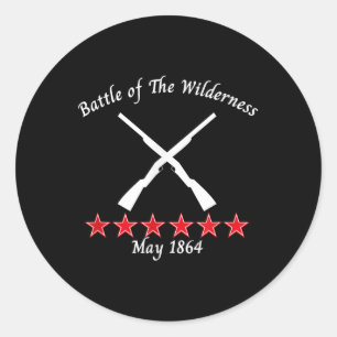 Sticker Rond La Bataille De La Virginie Wilderness 1864 Civil B