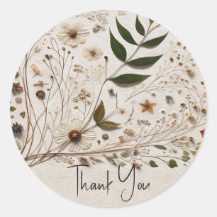 Sticker Rond La beauté de la nature Fleurs botaniques & Mariage