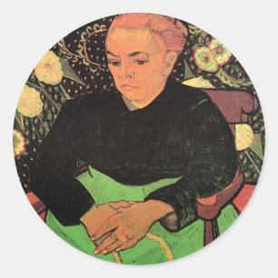 Sticker Rond La Berceuse (Augustine Roulin) de Vincent van Gogh