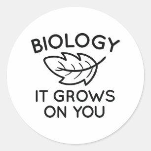 Sticker Rond La Biologie, Ça Passe Sur Vous