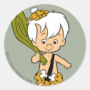 Sticker Rond La blocaille des Flintstones   Bamm-Bamm