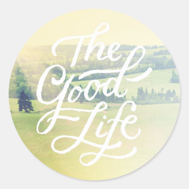 Sticker Rond La Bonne Vie 2 (Devant)