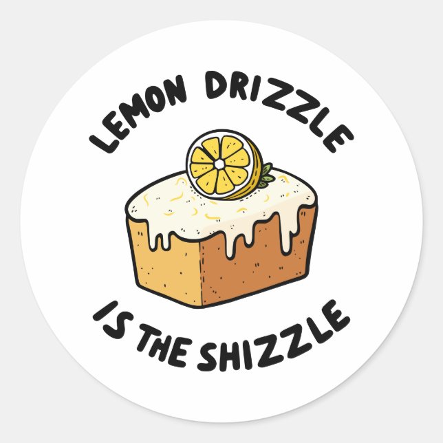 Sticker Rond La bruine de citron est le shizzle (Devant)