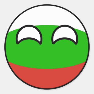 Sticker Rond La Bulgarie Geeky tendante drôle Countryball