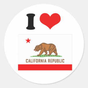 STICKER ROND LA CALIFORNIE