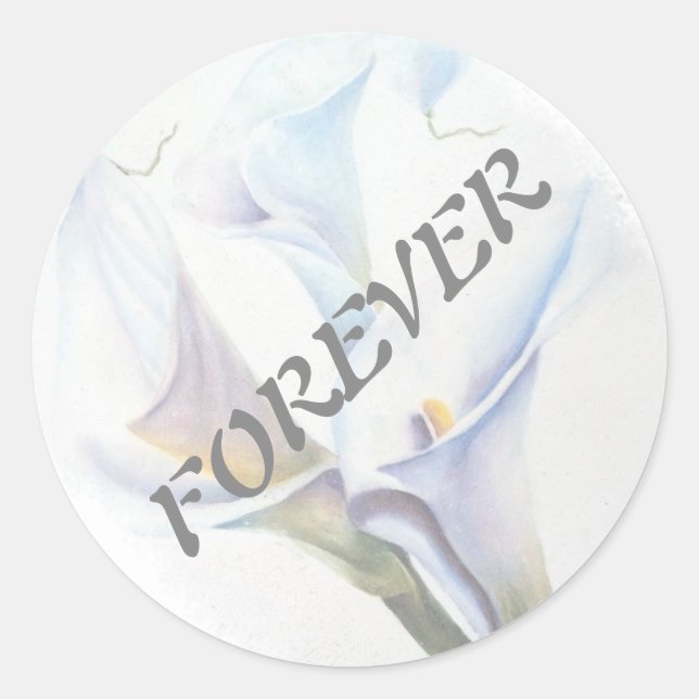 STICKER ROND LA CALLA BLANCHE MENTIONNE DES BÂTIMENTS DE MARIAG (Devant)
