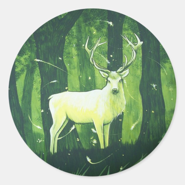 Sticker Rond La Charnière Blanche (Devant)