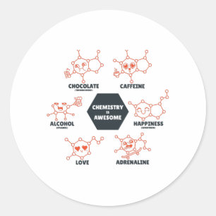Sticker Rond La chimie est géniale