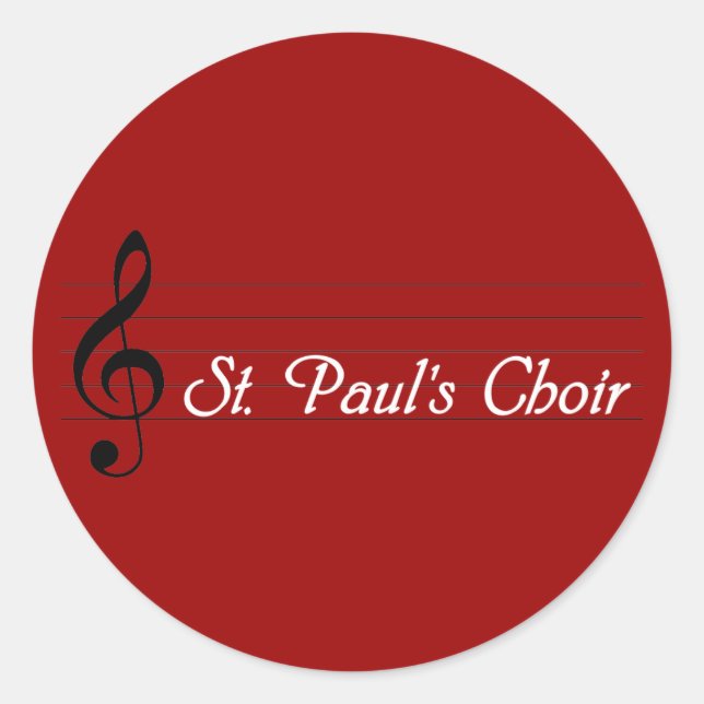 Sticker Rond La chorale de St. Paul (Devant)
