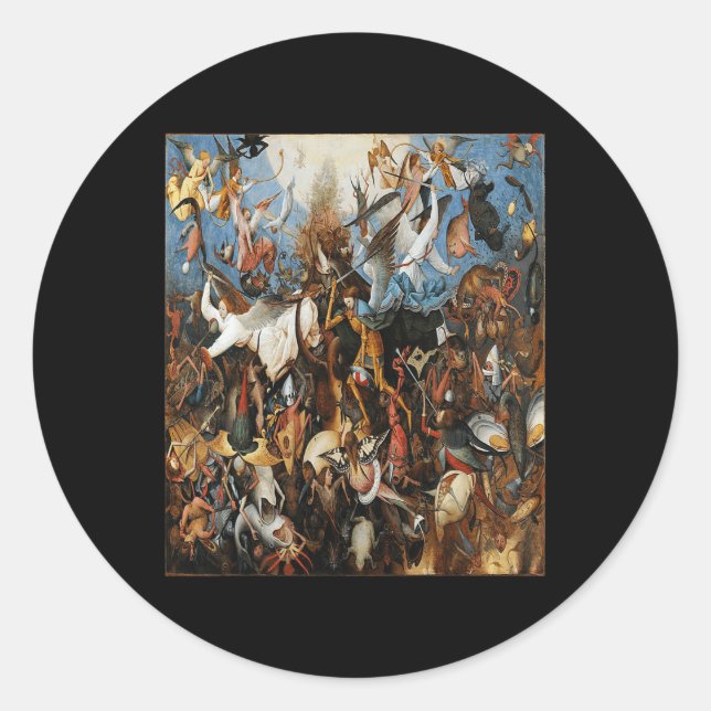 Sticker Rond La chute des anges rebelles (Devant)