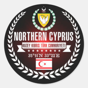 Sticker Rond La Chypre du nord