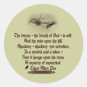 Sticker Rond La citation d'Edgar Allan Poe
