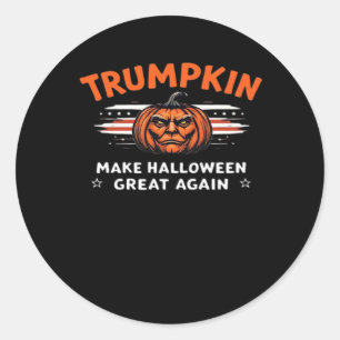 Sticker Rond La citrouille rend l'Halloween grand à nouveau cla