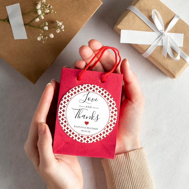 Sticker Rond La collection de Mariages de cartes de jeu Monogra (Créateur téléchargé)