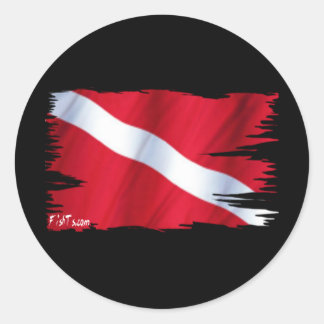 Sticker Rond La collection Dive Flag