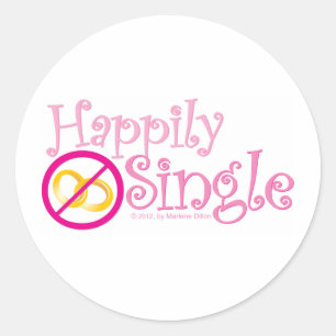 Sticker Rond La collection heureusement simple par des