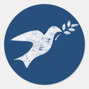 Sticker Rond La colombe de la paix