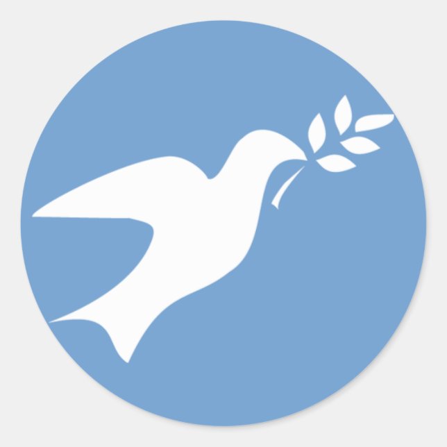 Sticker Rond La colombe de la paix (Devant)