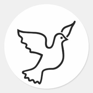 Sticker Rond La colombe de la paix