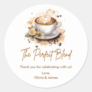 Sticker Rond La combinaison parfaite Café Merci Cadeau de Maria