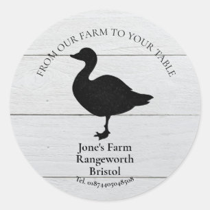 Sticker Rond la commercialisation de la ferme d'oie produit des