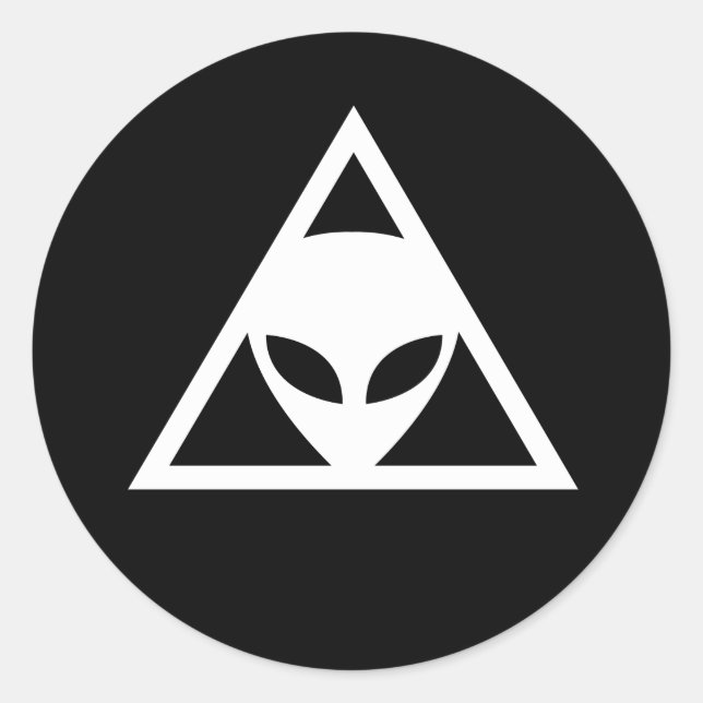Sticker Rond La conspiration Alien (Devant)