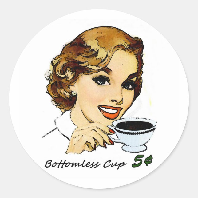 Sticker Rond La Coupe sans fond (Devant)