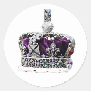 Sticker Rond La Couronne de la reine