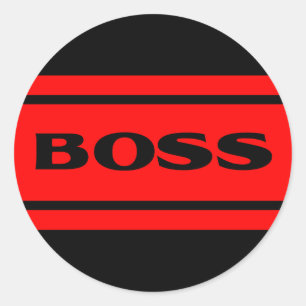 Sticker Rond La course rouge noire barre l'autocollant de