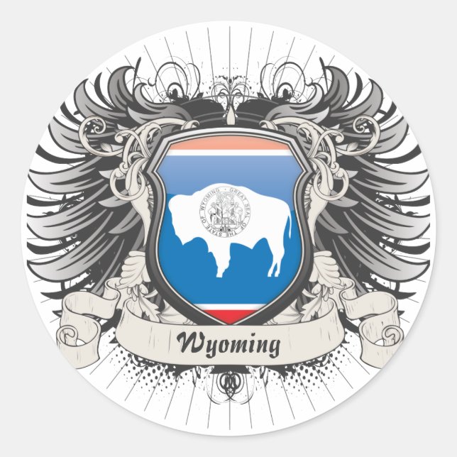 Sticker Rond La crête du Wyoming (Devant)