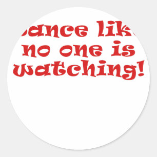 Sticker Rond La danse comme personne observe